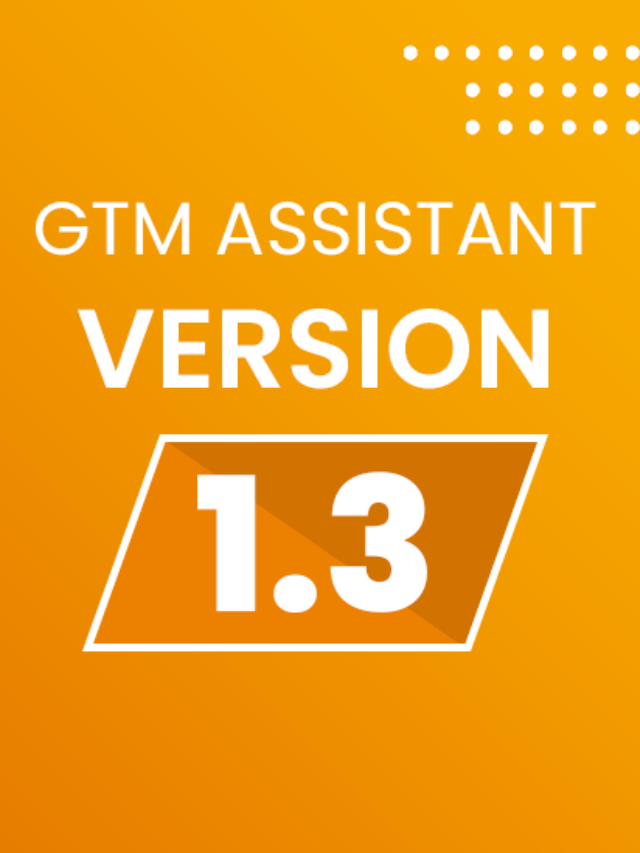 GTM Assistant Version 1.3